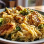 Cheesy Chicken Broccoli Orzo