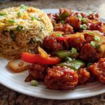 Chicken Chilly and Egg Fried Rice Recipe