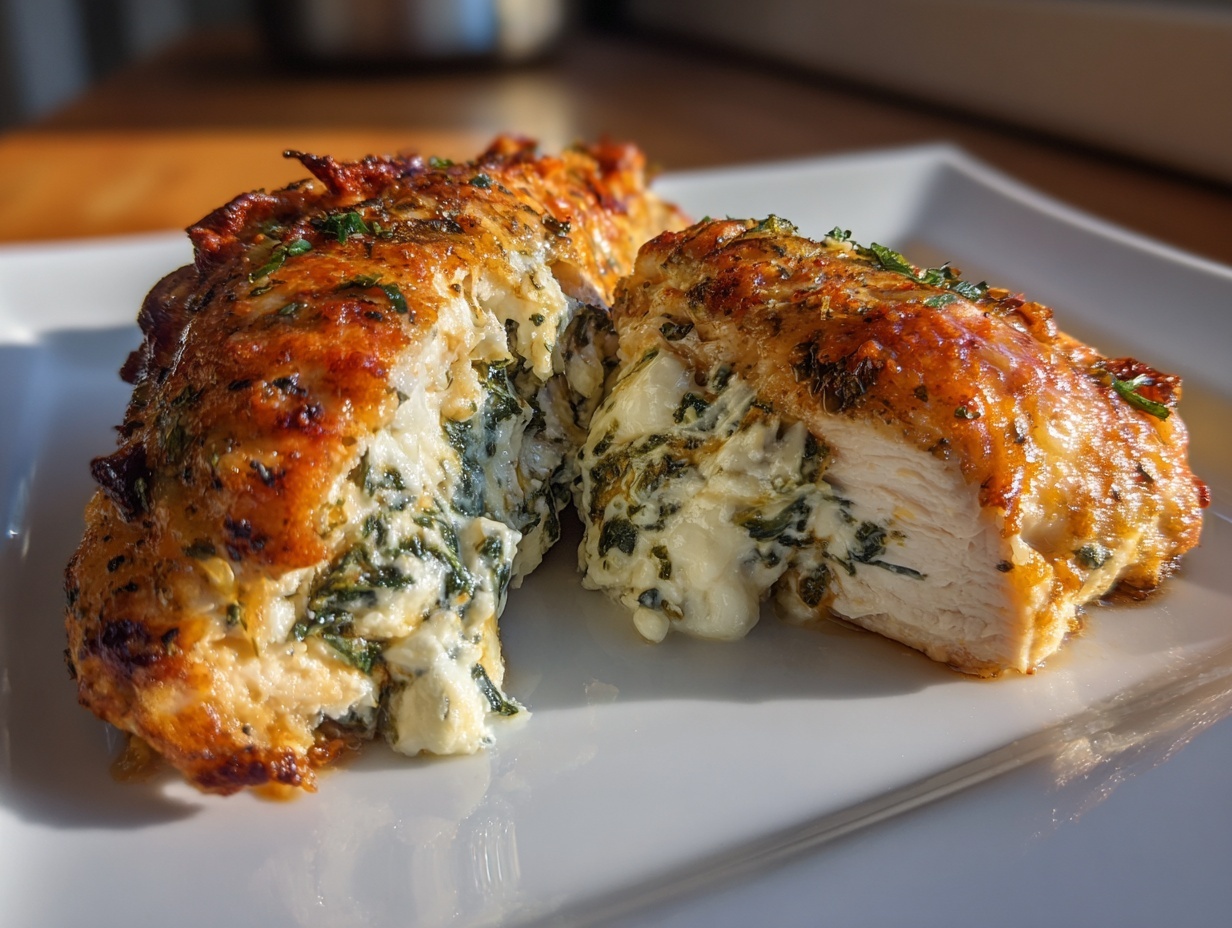 Creamiest Feta & Spinach Stuffed Chicken: 4 Joyful Bites