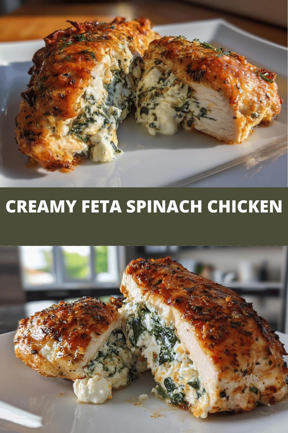 Creamiest Feta & Spinach Stuffed Chicken: 4 Joyful Bites