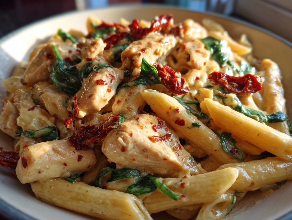 Creamy Tuscan Chicken Pasta: 1 Gorgeous Dish