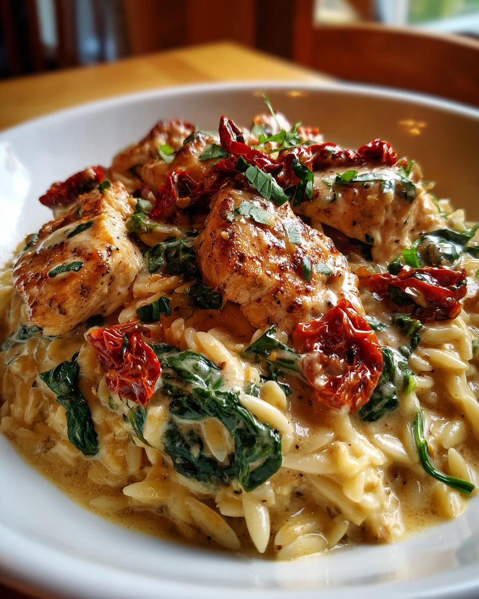 Tuscan Garlic Chicken Orzo: Pure Flavor 5 Creamy Tuscan Garlic Chicken with Orzo - detail 1