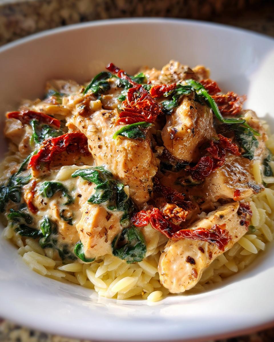 Tuscan Garlic Chicken Orzo: Pure Flavor 7 Creamy Tuscan Garlic Chicken with Orzo - detail 3