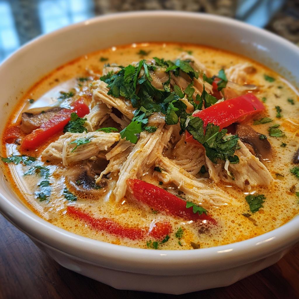 Crockpot Thai Coconut Chicken Soup - detail 1