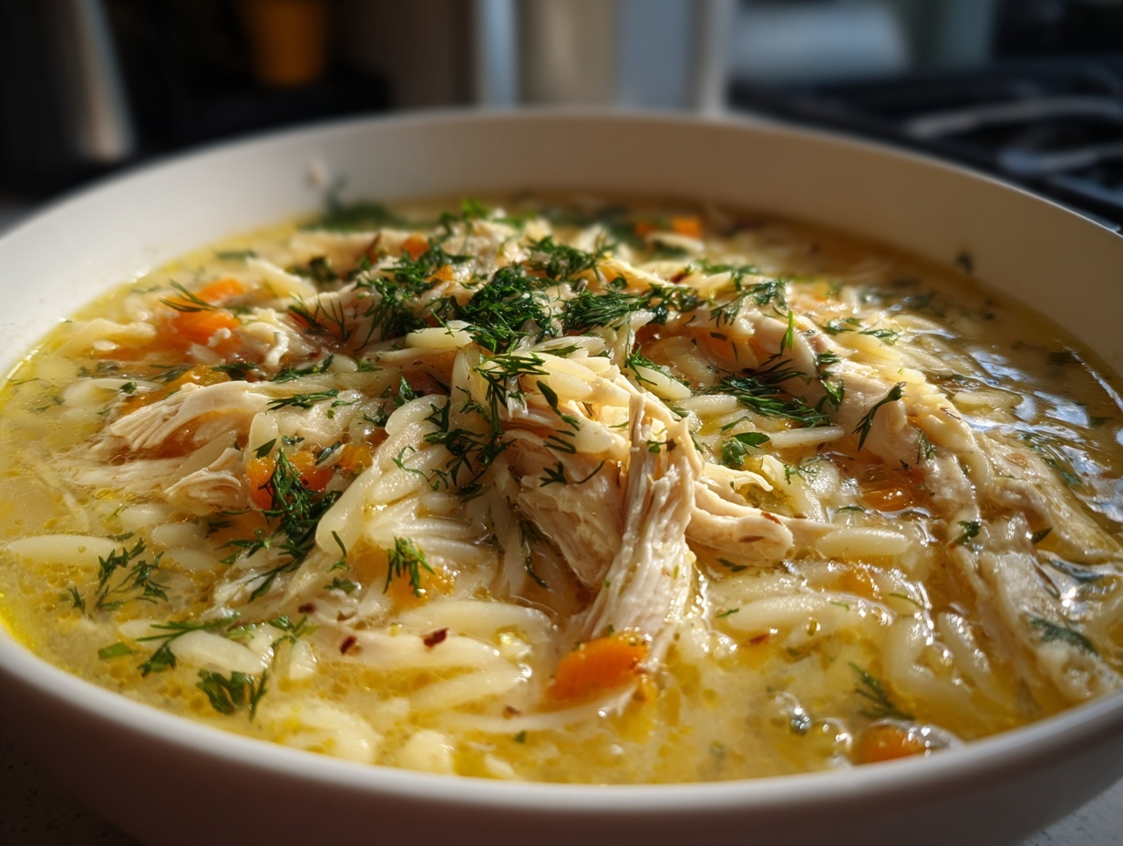 Delicious Lemon Chicken Orzo Soup: Joyful Comfort