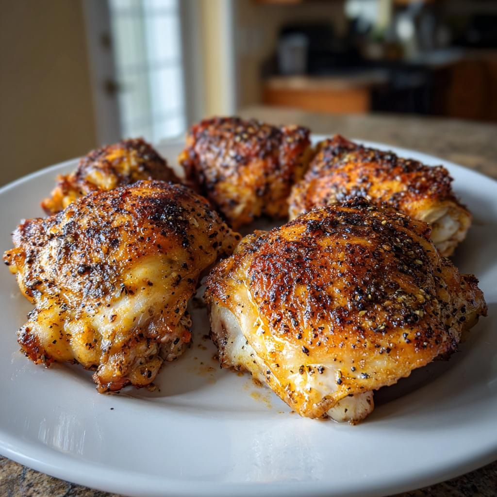 Easy Creamy Oven Baked Chicken Thighs Recipe - detail 1