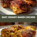 Easy Creamy Oven Baked Chicken Thighs Recipe
