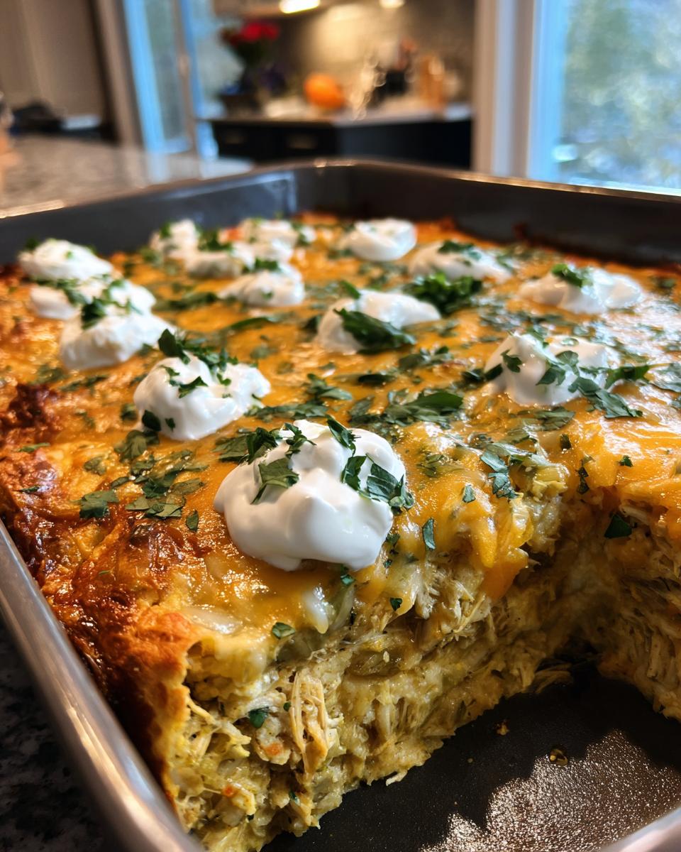 Green Chile Chicken Enchilada Casserole - detail 1