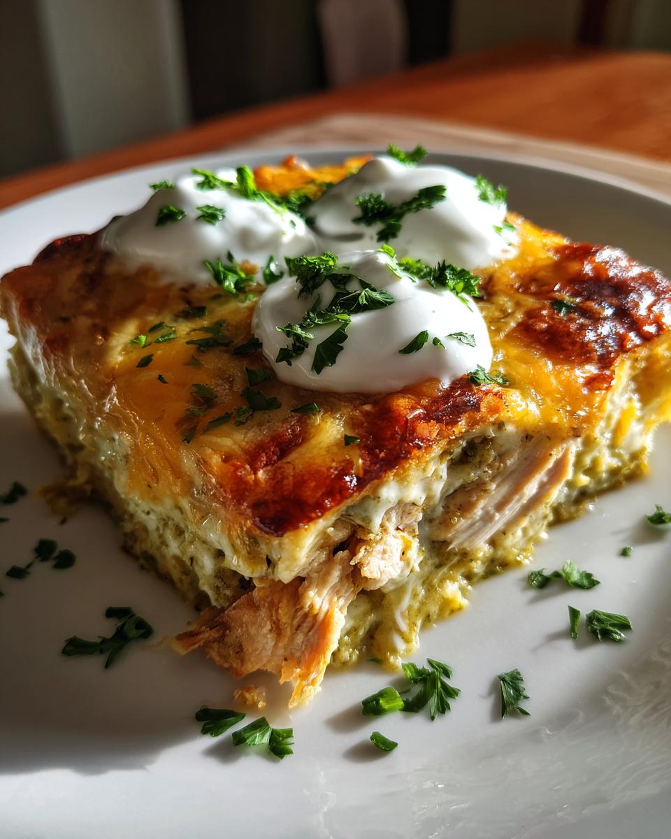Green Chile Chicken Enchilada Casserole - detail 2