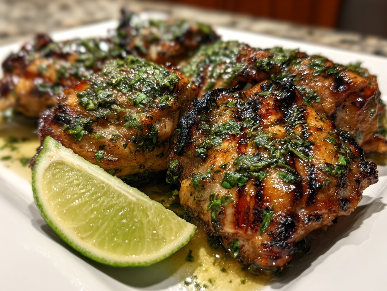 Amazing Grilled Coconut Lime Chicken Thighs