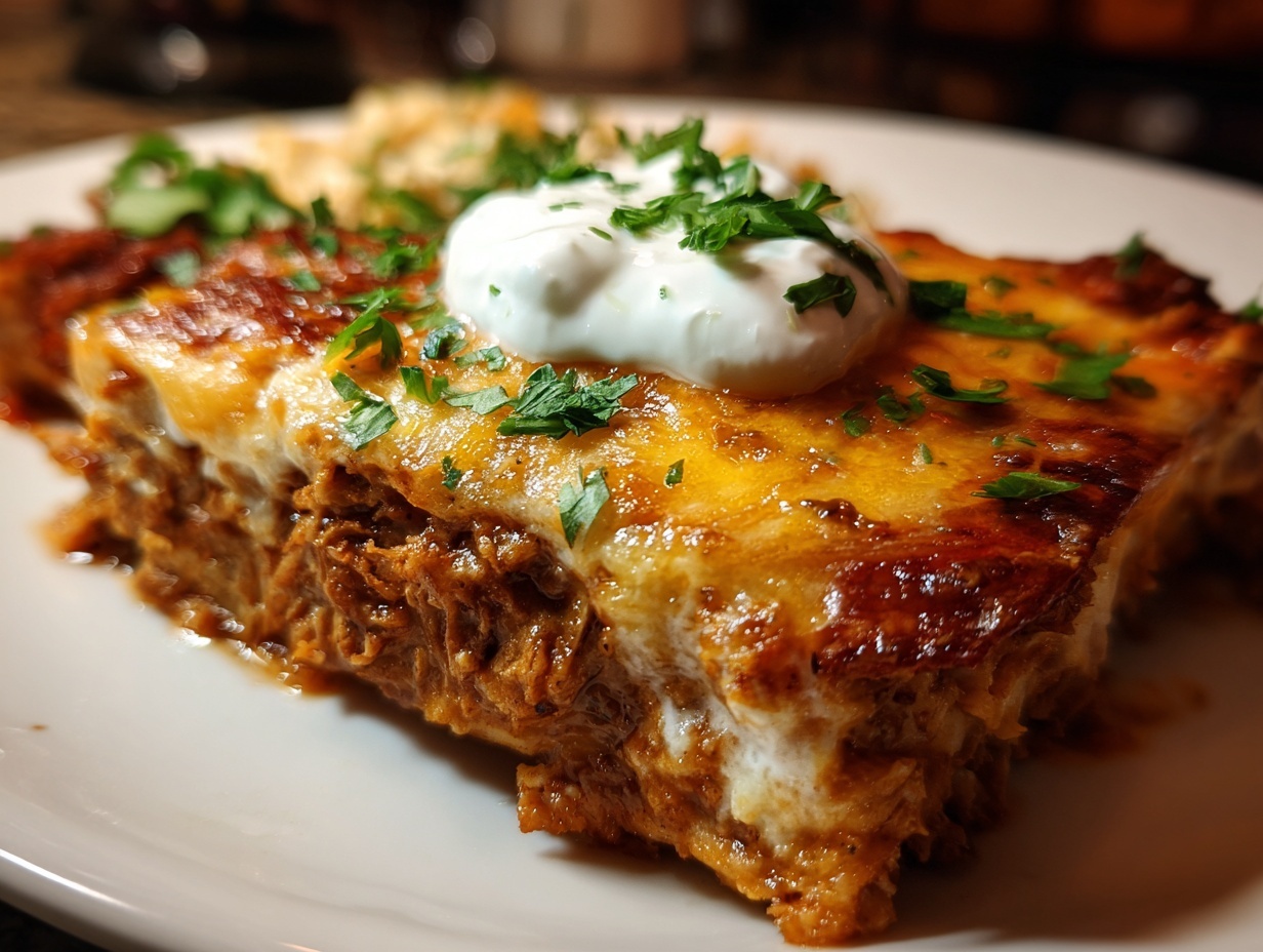 Amazing High Protein Creamy Chilli Chicken Enchiladas