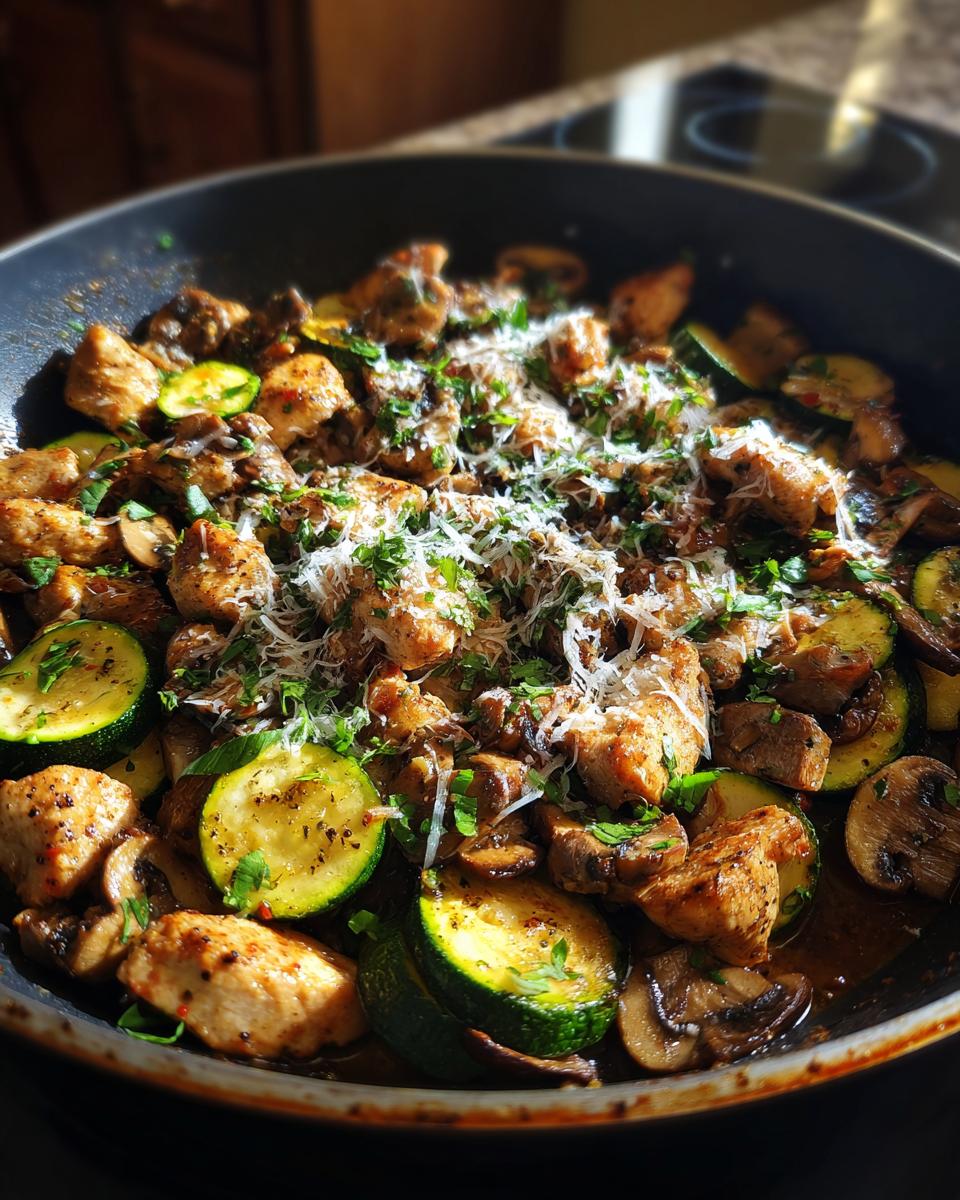 Italian Chicken, Mushrooms and Zucchini Skillet - detail 1