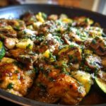 Italian Chicken, Mushrooms and Zucchini Skillet