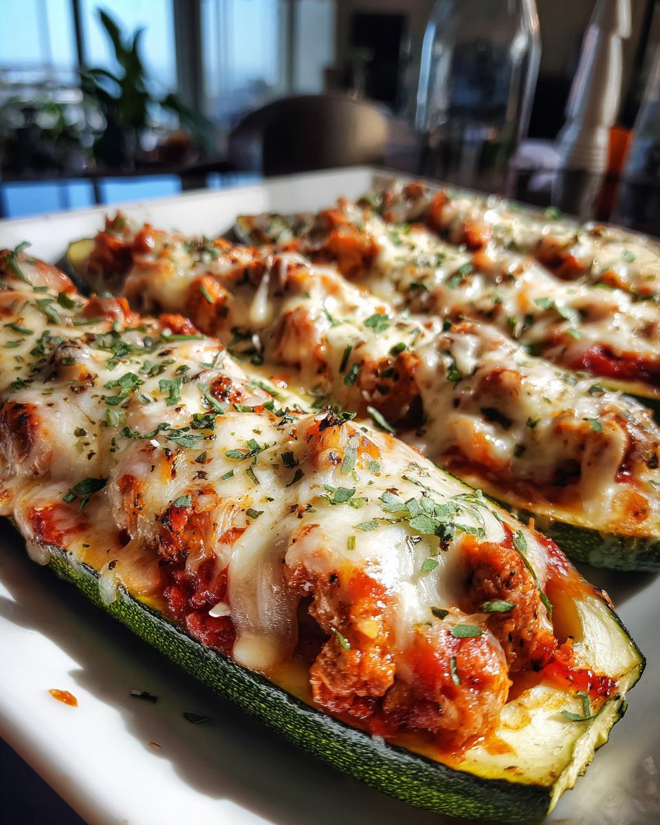 Guilt-Free Keto Chicken Parmesan Zucchini Boats 4 Keto Chicken Parmesan Zucchini Boats - detail 1