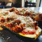 Keto Chicken Parmesan Zucchini Boats