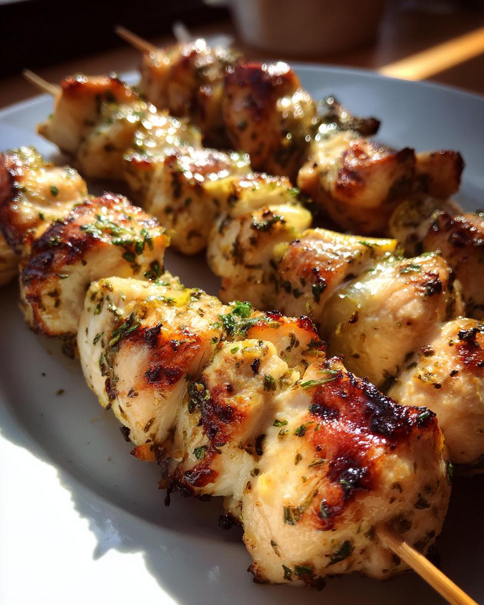 Mediterranean Lemon Herb Chicken Skewers - detail 2