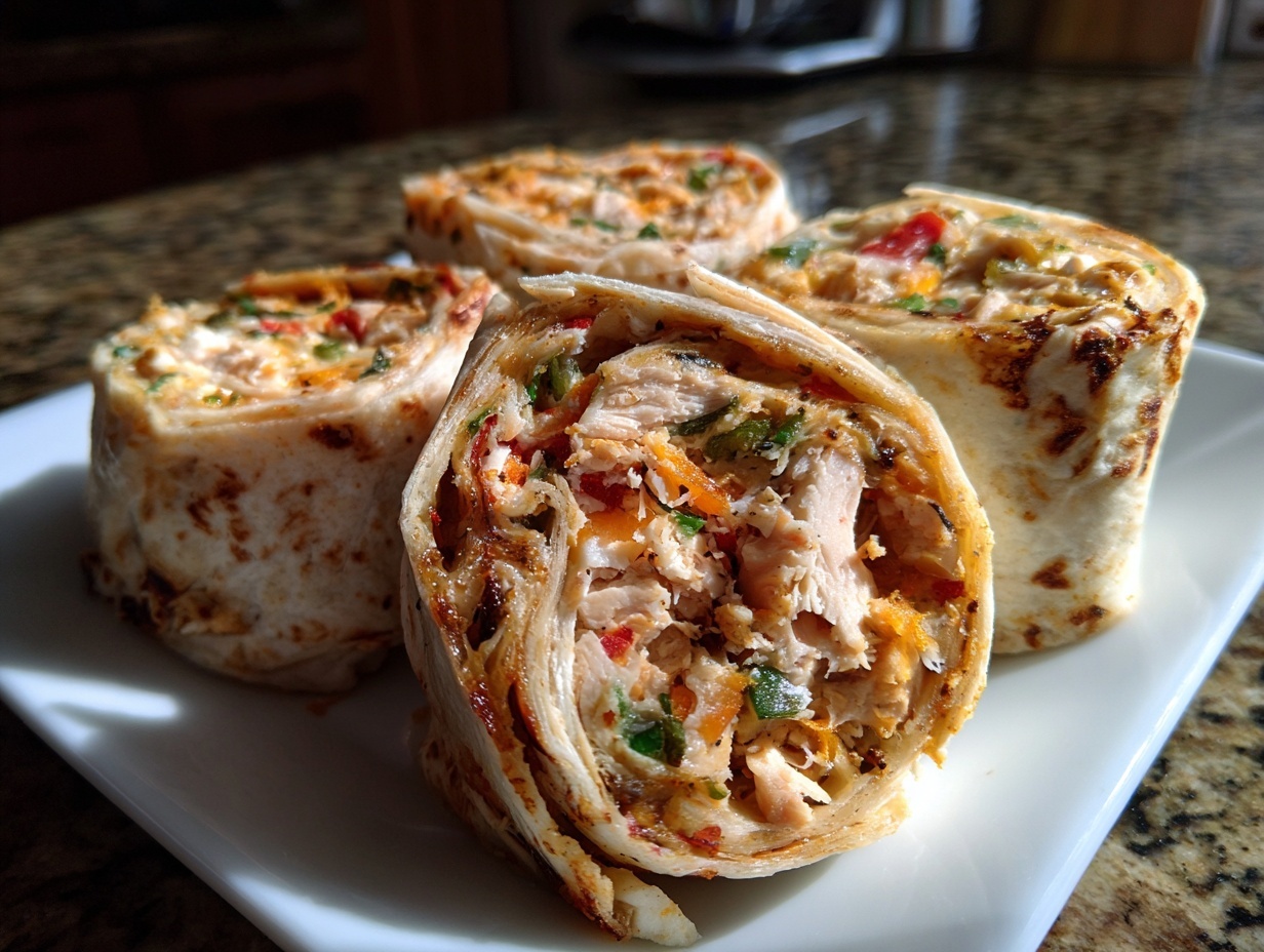 Mouthwatering Southwest Chicken Tortilla Pinwheels