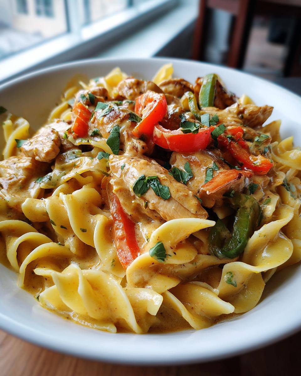 One-Pot Creamy Cajun Chicken Pasta with Bell Peppers - detail 1