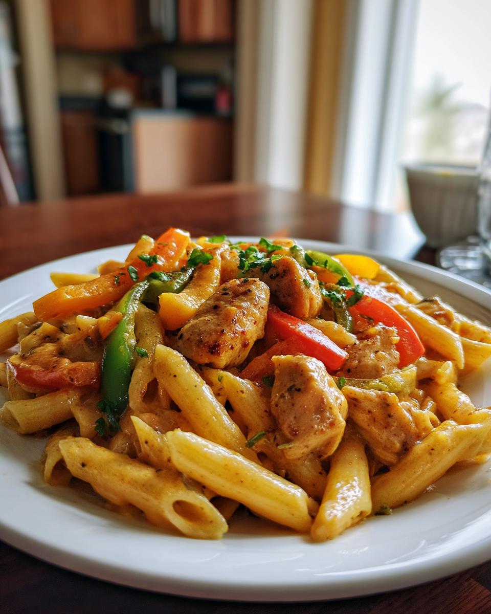 One-Pot Creamy Cajun Chicken Pasta with Bell Peppers - detail 2