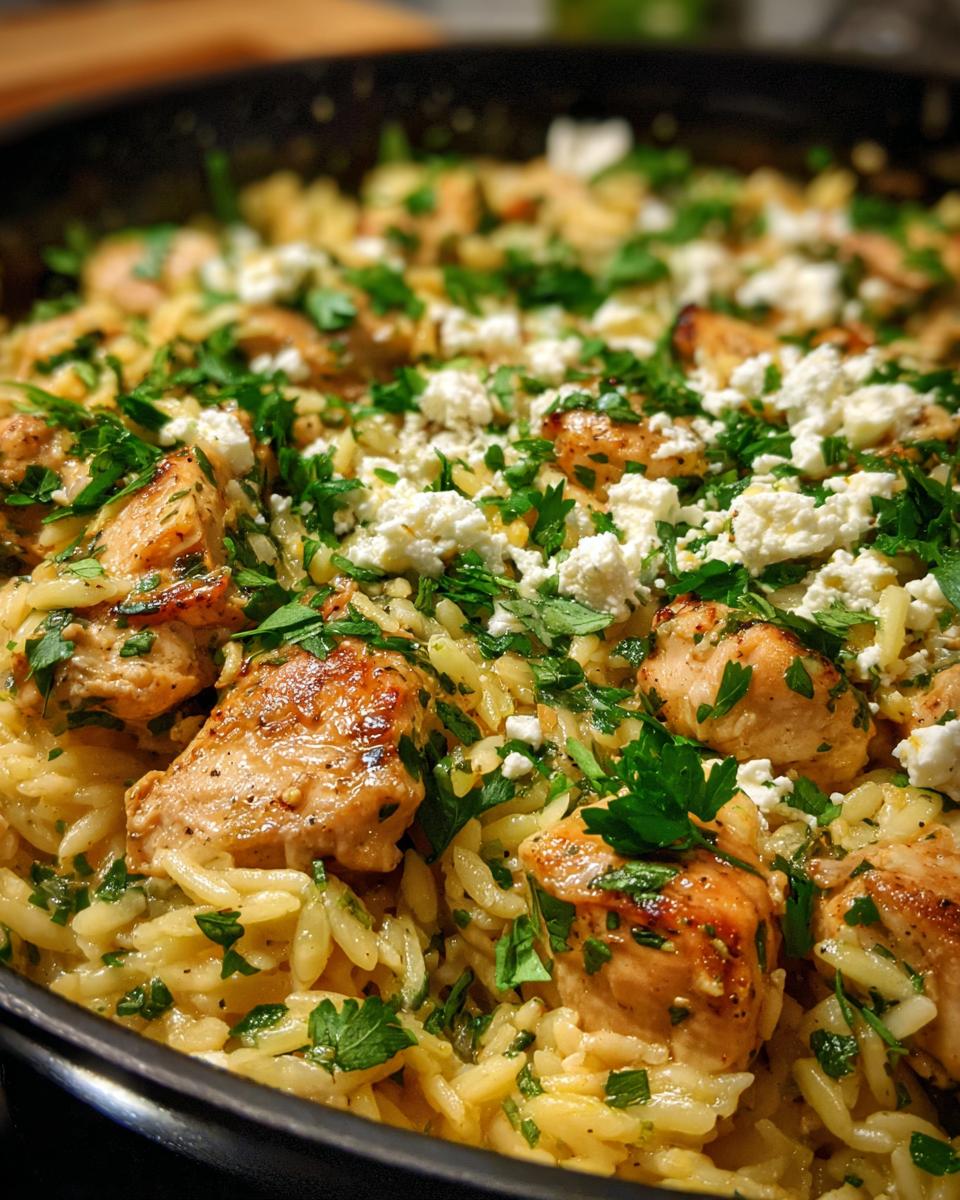 One-Pot Lemon Herb Chicken and Orzo with Feta - detail 1