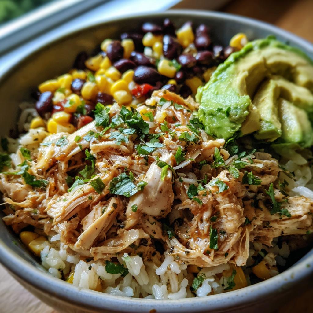 Slow Cooker Chicken Burrito Bowl - detail 2