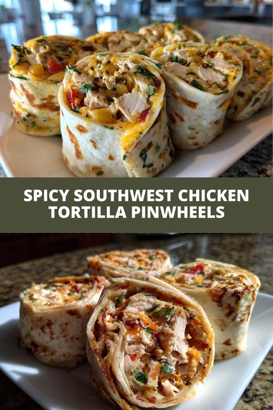 Mouthwatering Southwest Chicken Tortilla Pinwheels