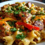 Spicy Cajun Chicken and Andouille Sausage Pasta
