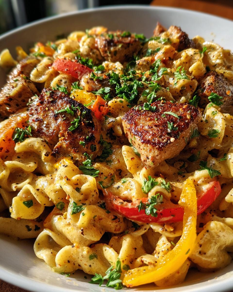 Spicy Cajun Chicken and Andouille Sausage Pasta - detail 2