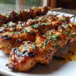 Spicy Honey-Glazed Chicken Skewers with Garlic Butter