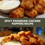 Spicy Parmesan Chicken Poppers with Buttery Ranch Dip