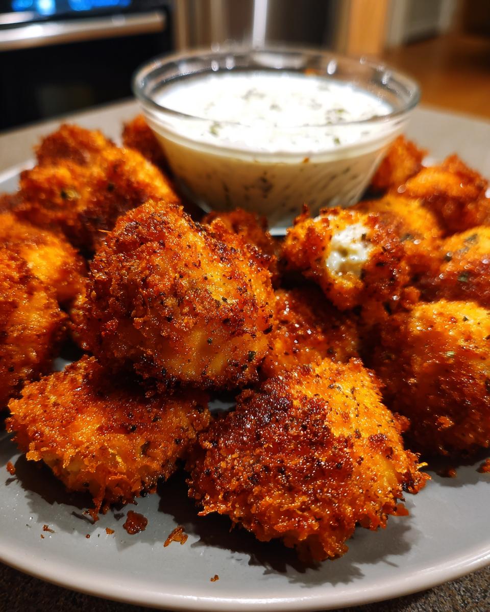 Spicy Parmesan Chicken Poppers with Buttery Ranch Dip - detail 2
