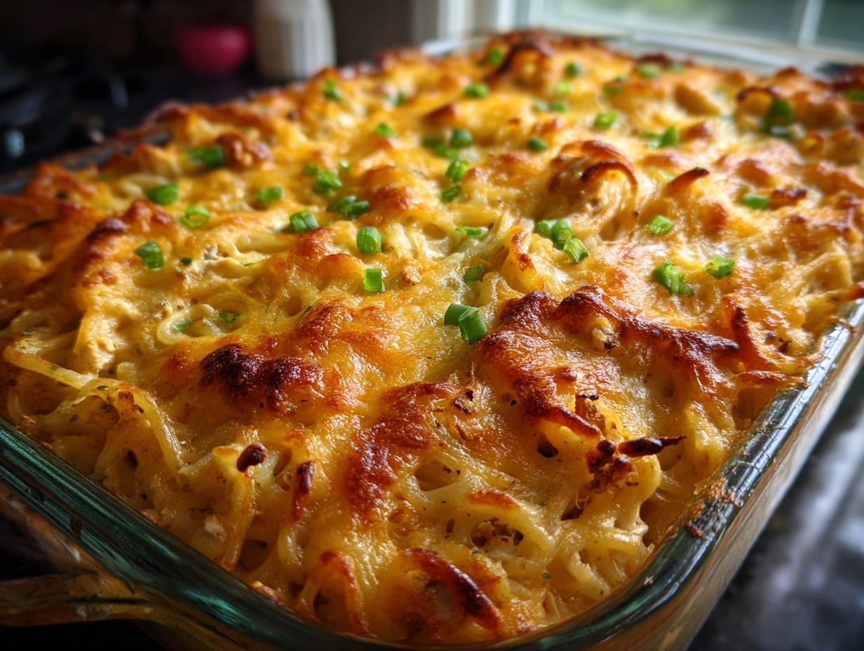 Try 1 Spicy Southern Cheesy Chicken Spaghetti Casserole