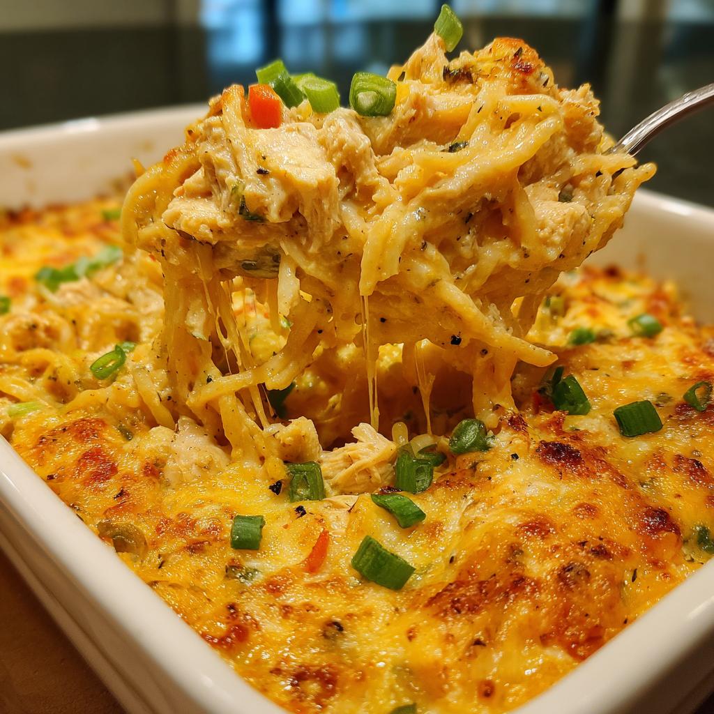 Spicy Southern Cheesy Chicken Spaghetti Casserole - detail 1