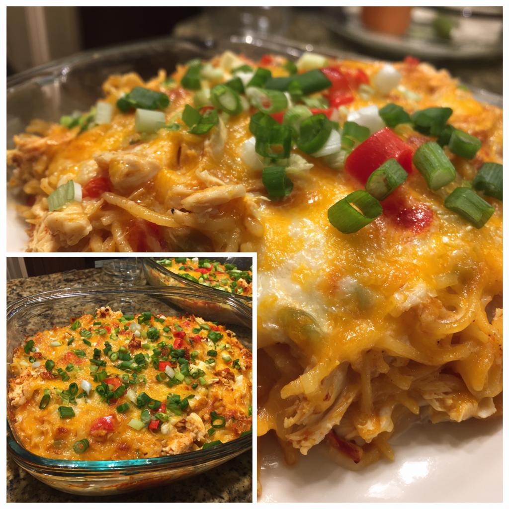 Spicy Southern Cheesy Chicken Spaghetti Casserole - detail 2