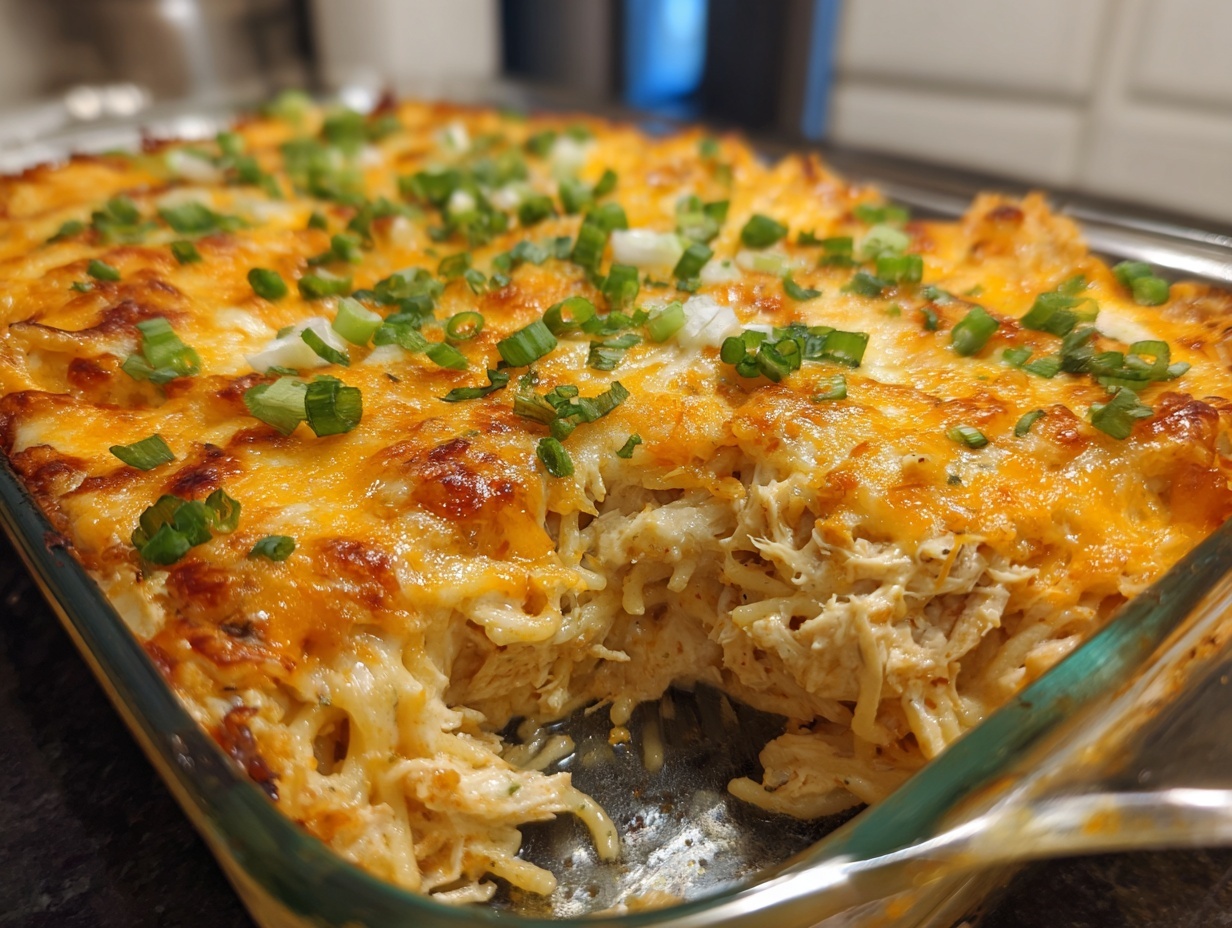 Spicy Southern Cheesy Chicken Spaghetti Casserole: 5 Stars
