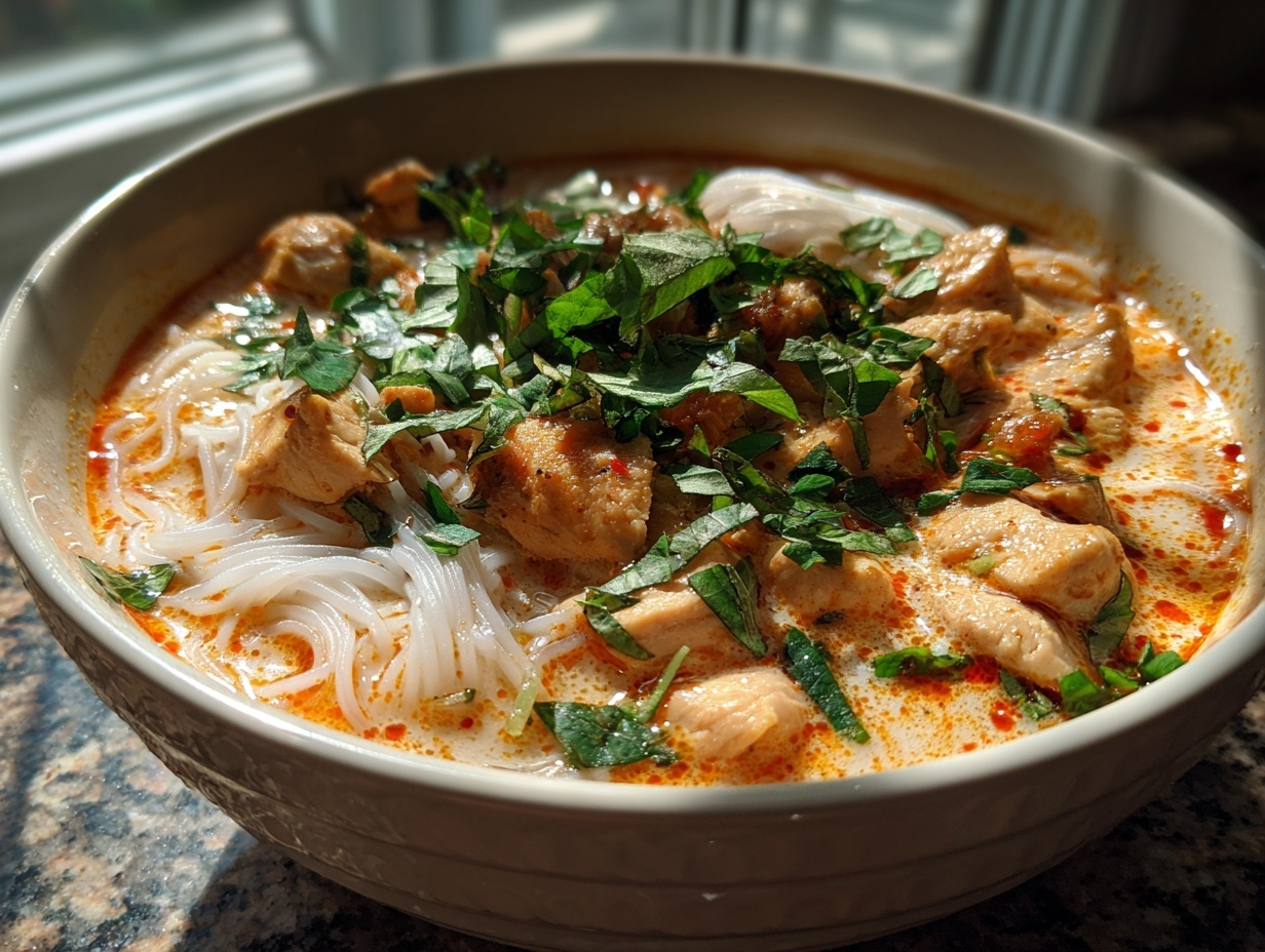 Amazing Thai Chicken Curry Soup in 20 Mins