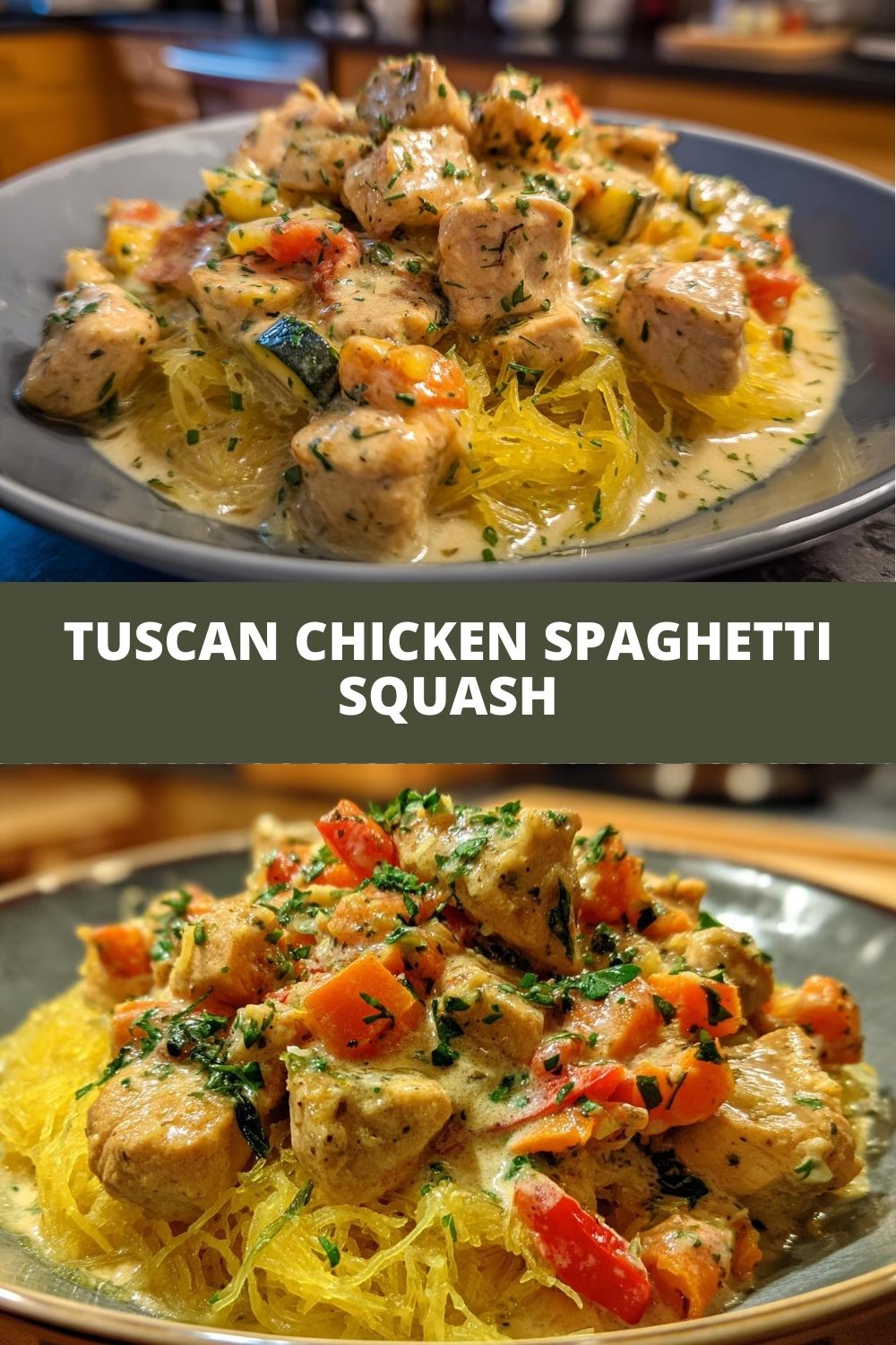 Tuscan Chicken and Spaghetti Squash: Easy Dinner