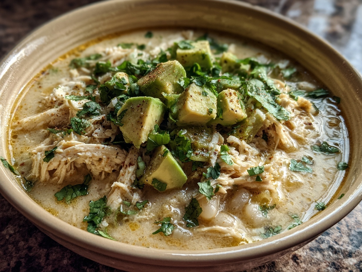 Amazing Whole30 White Chicken Chili in 40 Min