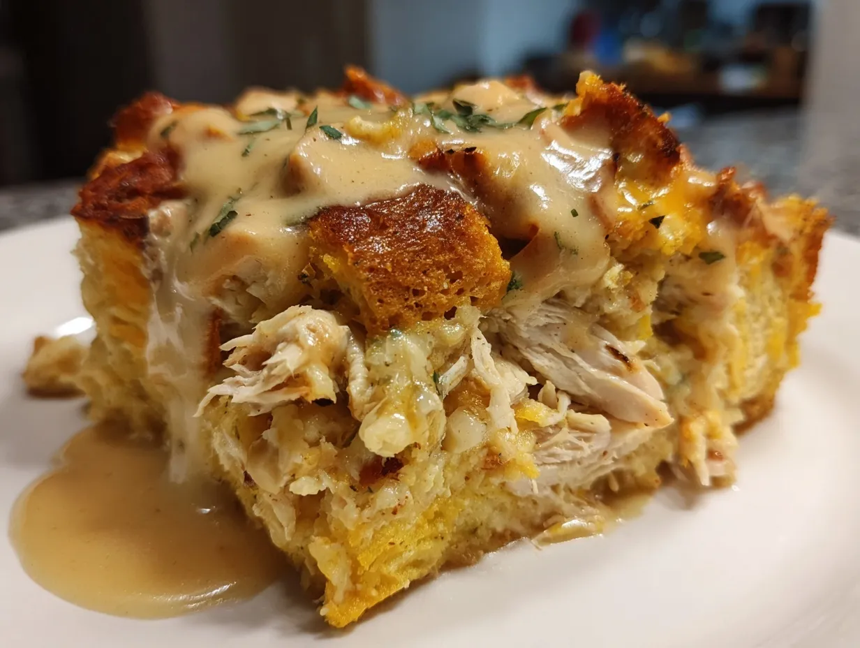 Coziest Chicken & Dressing Casserole: 1 Comforting Bake