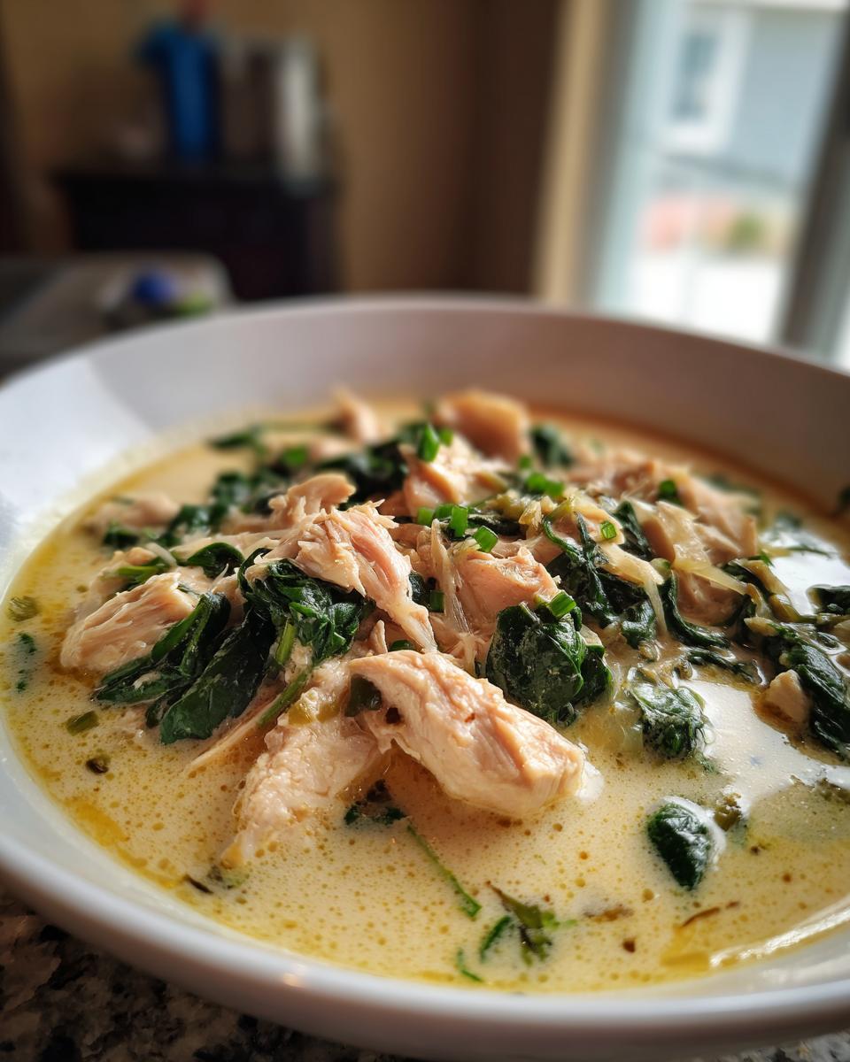 the Creamiest Chicken Florentine Soup - detail 1