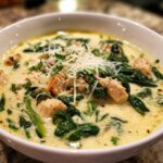 the Creamiest Chicken Florentine Soup