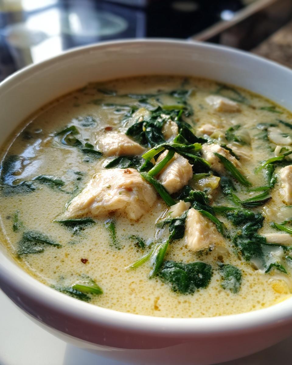 the Creamiest Chicken Florentine Soup - detail 2
