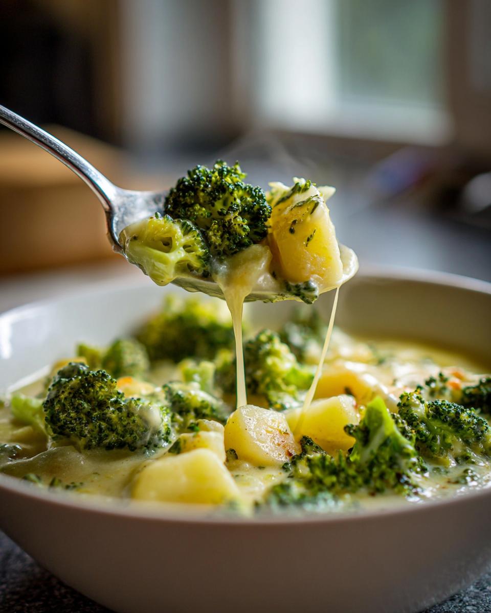Cheddar Broccoli Potato Soup - detail 2