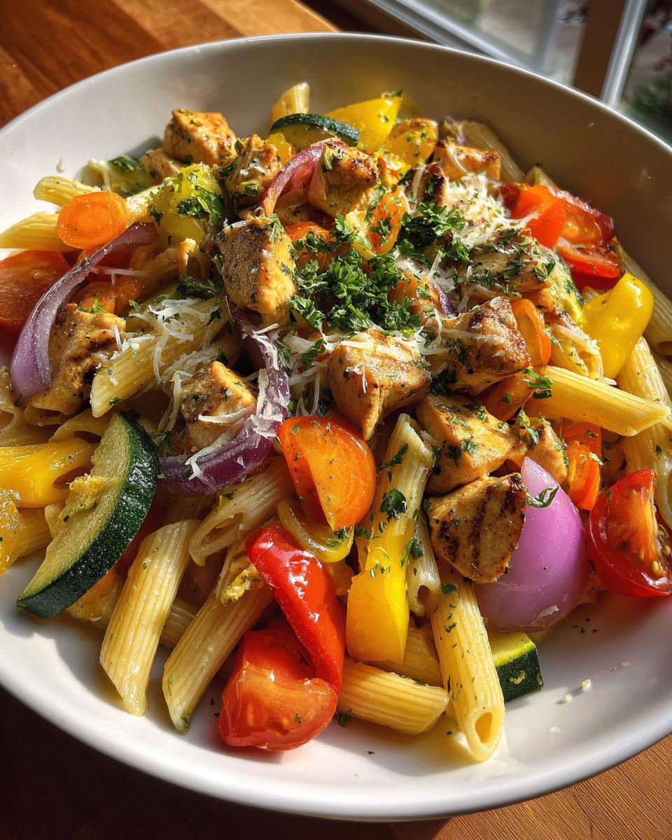 Chicken Pasta Primavera - detail 2