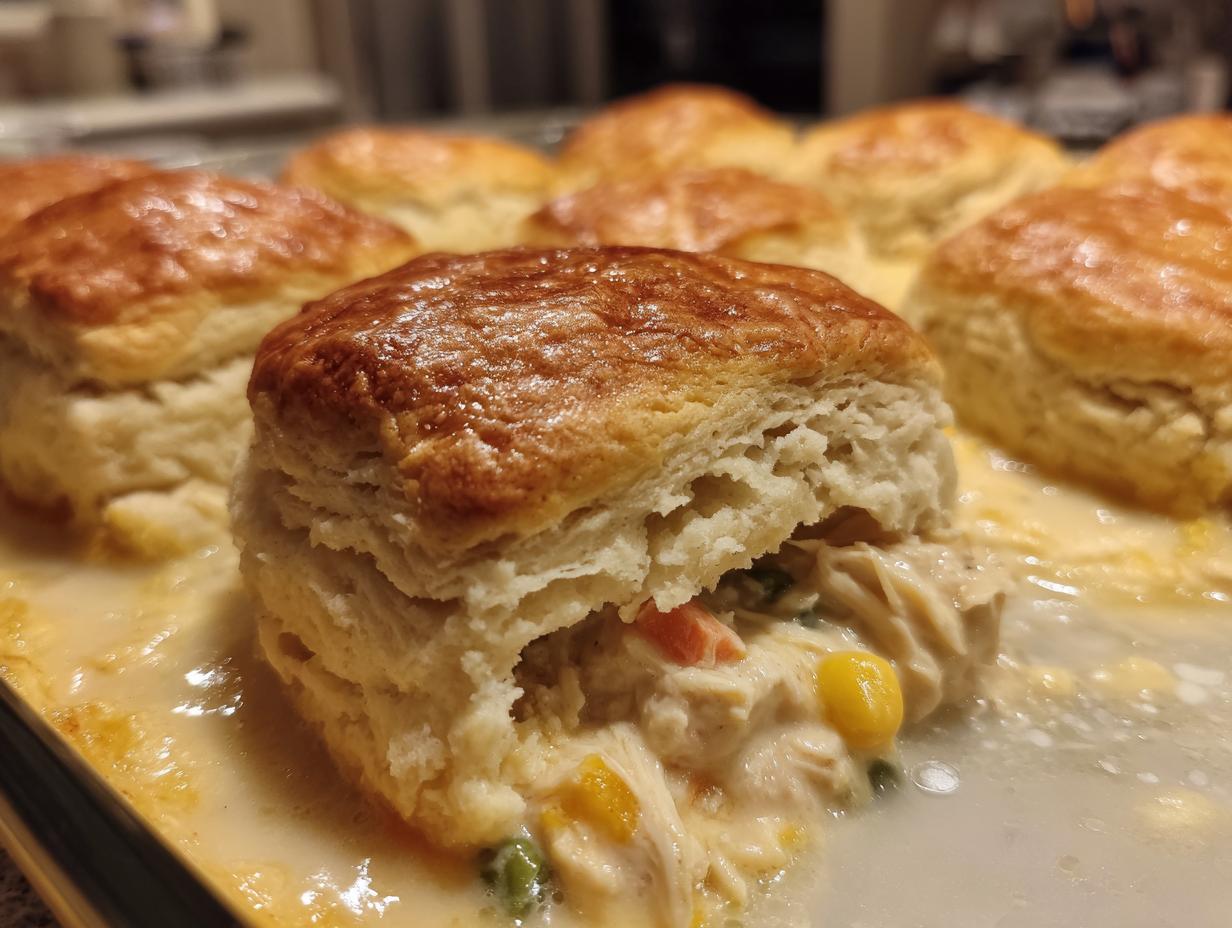 Amazing Chicken Pot Pie with Biscuits Recipe