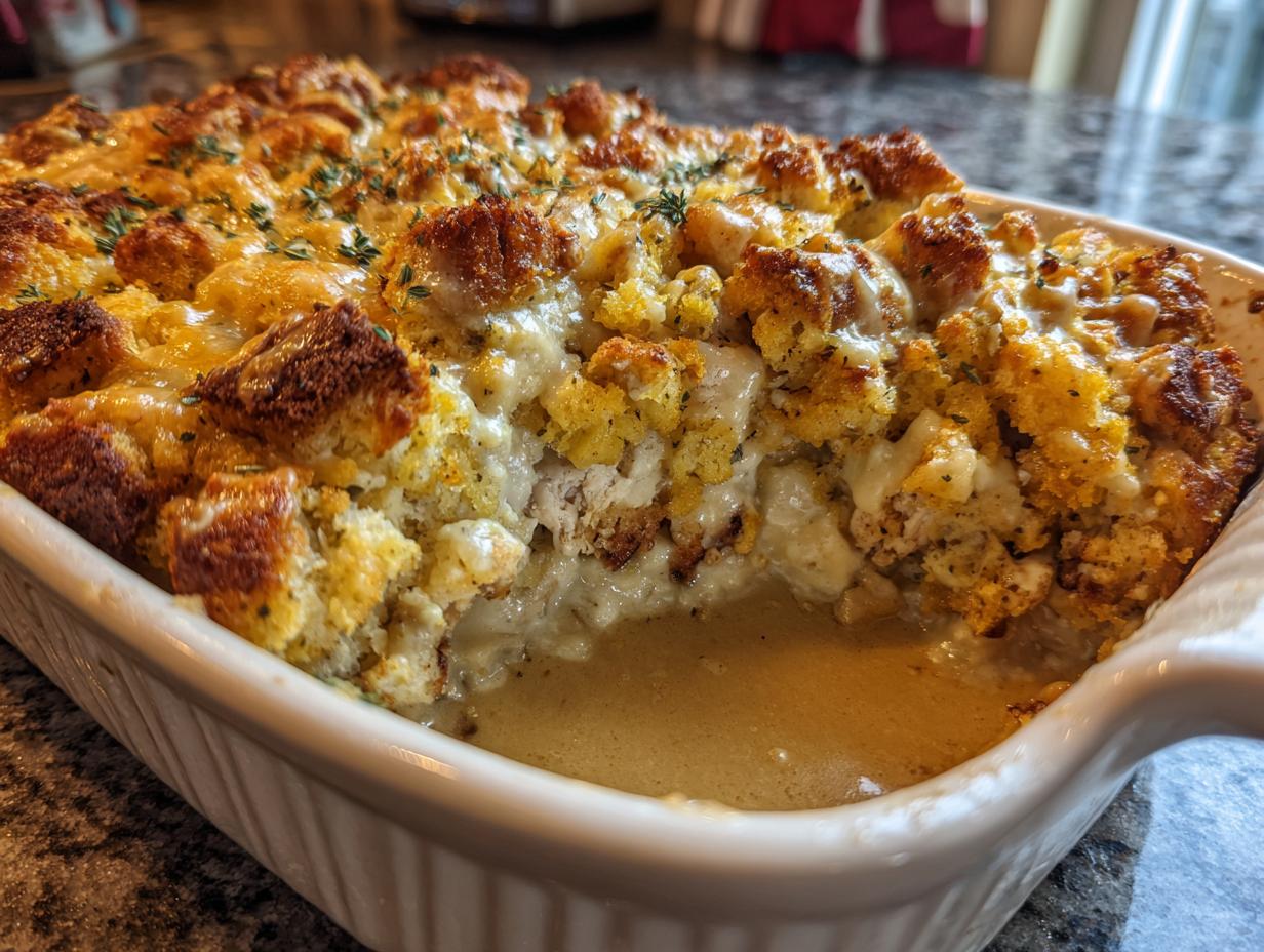 Chicken and Stuffing Casserole