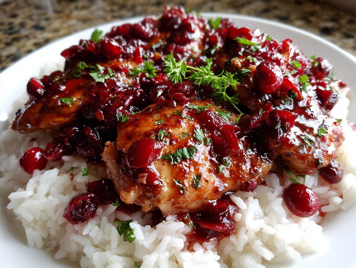 Amazing Cranberry Chicken: 1 Hour Flavor