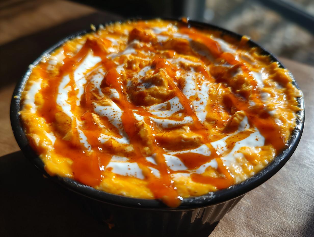 Amazing Crock Pot Buffalo Chicken Dip: 4 Servings
