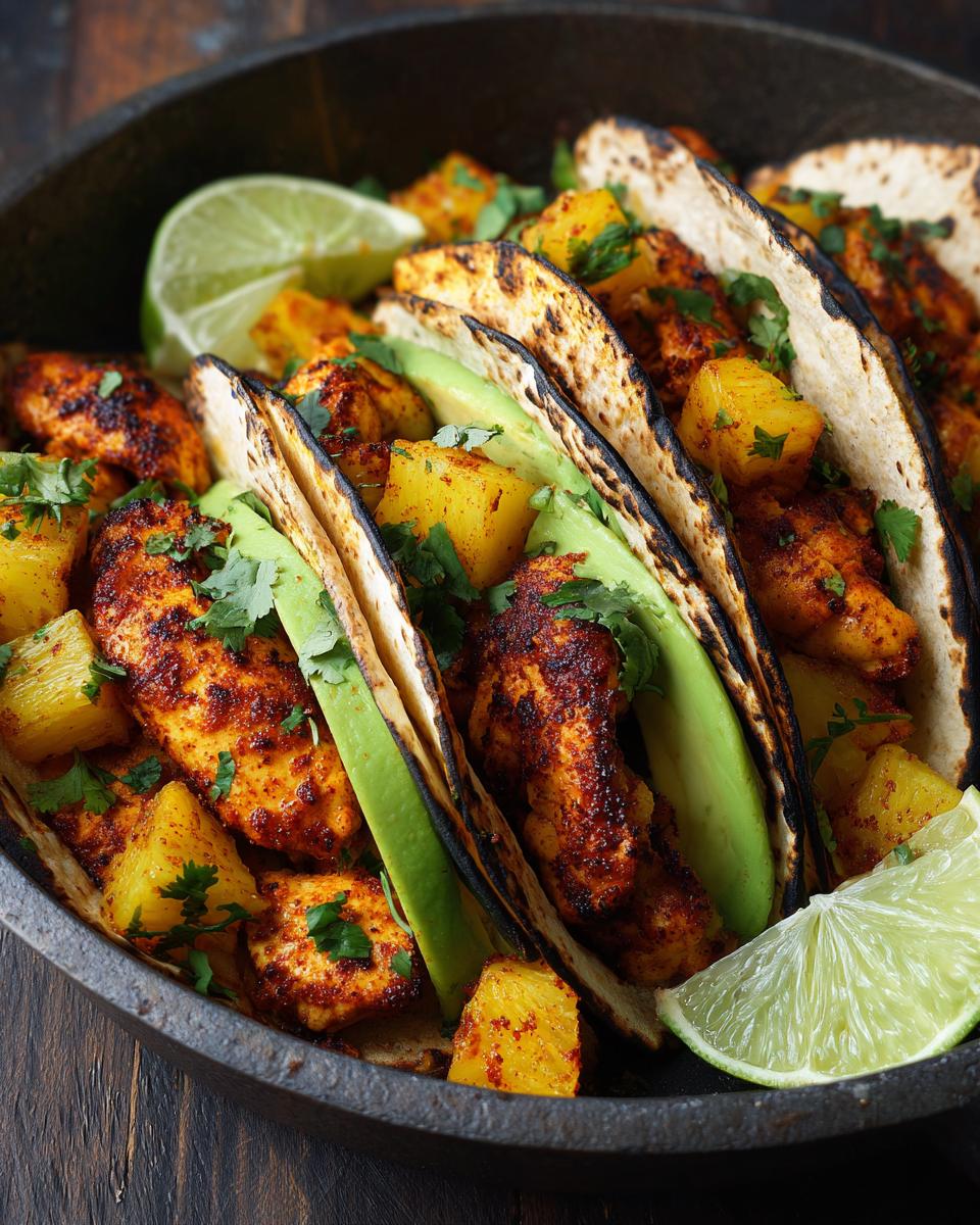 One Pan Chicken & Pineapple Tacos - detail 2