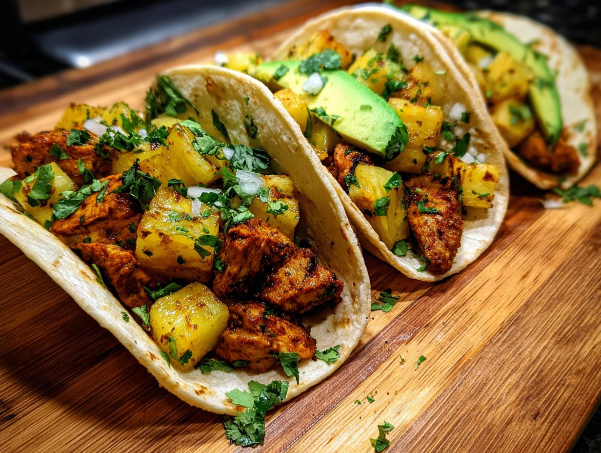 One Pan Chicken & Pineapple Tacos: Amazing 30 Min Feast